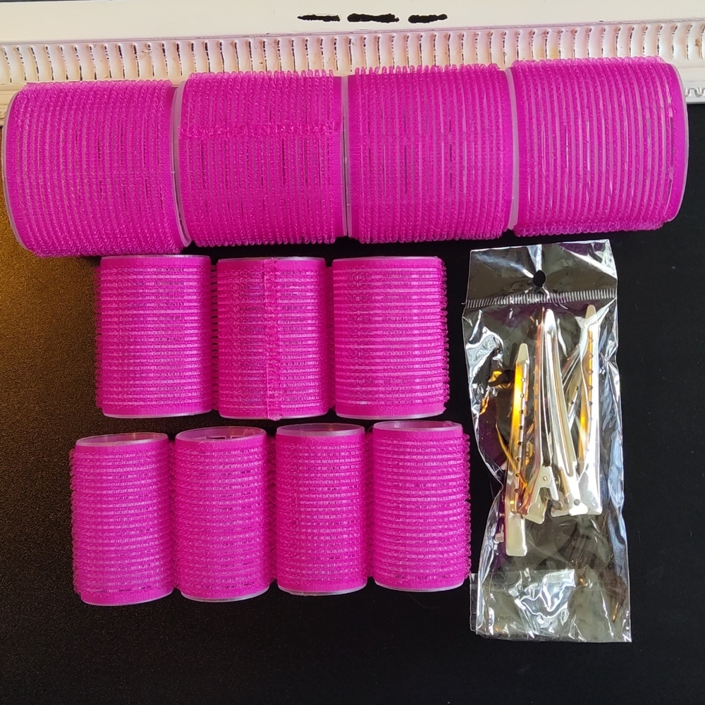 Hair Curlers Rollers with Clips, 11 Pcs Big Rollers for Hair Set 6.3cm 4.3cm 3.7